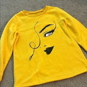 Yellow Graphic Women’s Sweater